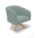 Ver imagem 7 de Poltrona Decorativa Kit 2 Stella Base de Madeira Giratória Ma30 Veludo Cotelê Menta D03 - D’Rossi