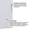 Ver imagem 5 de Guarda Roupa de Canto Reto Modulado 90cm 1 Porta Alpes Luciane Móveis