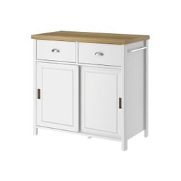Aparador Buffet Ditália 2 Gavetas 2 Portas Branco Ba-145 - 1