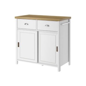 Aparador Buffet Ditália 2 Gavetas 2 Portas Branco Ba-145
