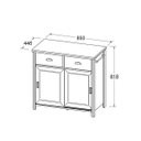 Ver imagem 4 de Aparador Buffet Ditália 2 Gavetas 2 Portas Branco Ba-145