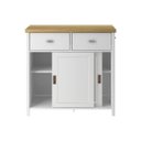 Ver imagem 3 de Aparador Buffet Ditália 2 Gavetas 2 Portas Branco Ba-145
