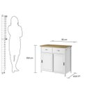 Ver imagem 5 de Aparador Buffet Ditália 2 Gavetas 2 Portas Branco Ba-145