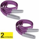 Ver imagem 1 de Cinta para Elevação de Carga 1 Ton X 1 Mts Fator Segurança 7:1 - 30mm Roxa - 2 Unidades