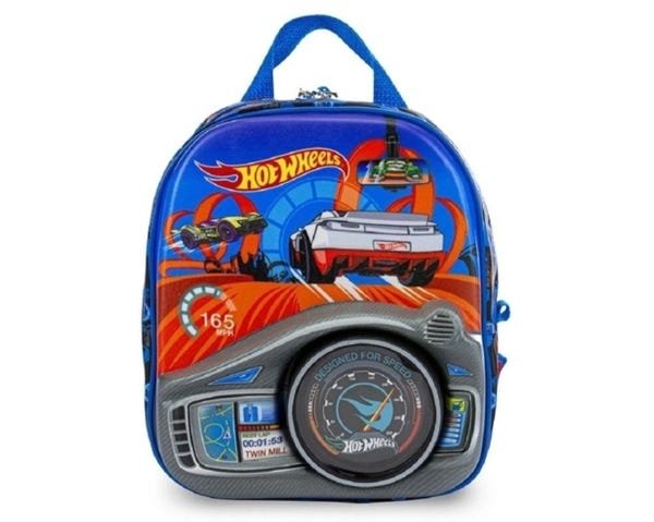 Mochilete Escolar 3d Hotwheels Terrain Storm Com Lancheira Preta - 7
