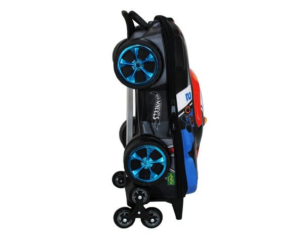 Mochilete Escolar 3d Hotwheels Terrain Storm Com Lancheira Preta - 4