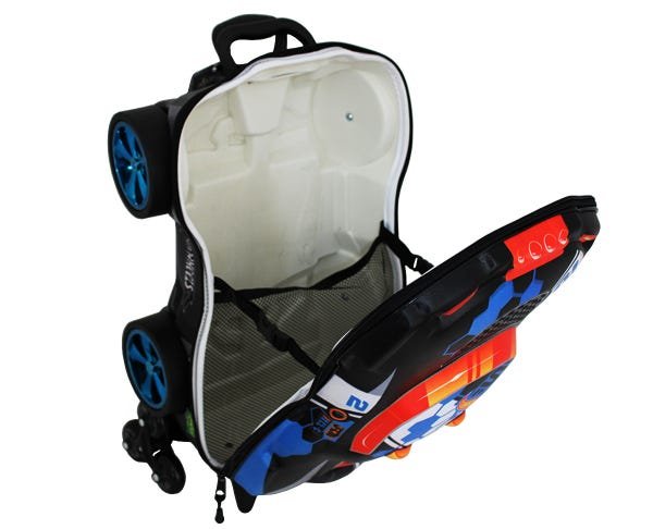 Mochilete Escolar 3d Hotwheels Terrain Storm Com Lancheira Preta - 11