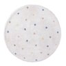 Tapete Infantil Confete Redondo Branco - 1