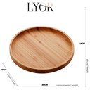 Ver mais imagens de Kit 2 Pratos Bambu 20cm Redondos Servir Petiscos Doces Bandeja Decorativa Round Lyor