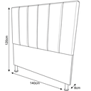 Ver imagem 4 de Cabeceira Casal 1.40 cm para Cama Box Laura Suede:Bordo