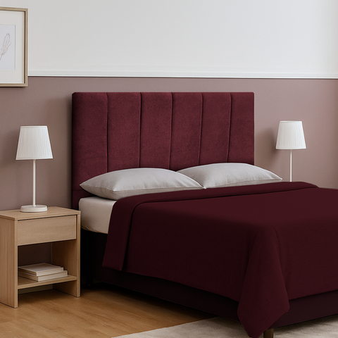 Cabeceira Casal 1.40 cm para Cama Box Laura Suede:Bordo