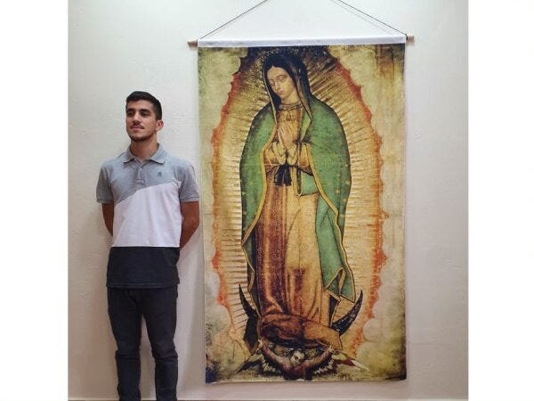 Arte Sacra Nossa Senhora de Guadalupe Impressa em Tecido - 2