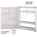 Ver imagem 5 de Armário Banheiro Espelheira Sobrepor Branco | Com Perfil de Alumínio | 36x10x45cm | 01 Porta | Astra
