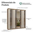 Ver imagem 5 de Guarda-Roupa Casal 8 Portas Batentes com Espelho Saturno Madesa
