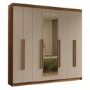 Ver imagem 3 de Guarda-Roupa Casal 8 Portas Batentes com Espelho Saturno Madesa