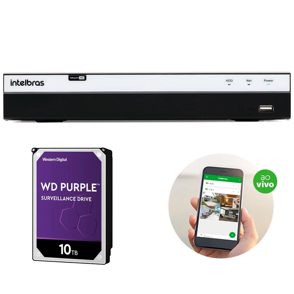 Gravador Digital DVR 16 Canais 2MP Multi HD Inteligência Artificial