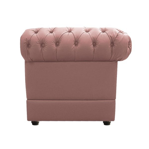 Kit 2 Poltronas Decorativas Chesterfield Ana Suede Rosê - Adj Decor - 6