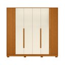 Ver imagem 3 de Guarda Roupa Deville 6 Portas Cinamomo/off White - Abz