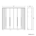 Ver imagem 5 de Guarda Roupa Deville 6 Portas Cinamomo/off White - Abz