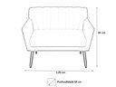 Ver imagem 2 de Namoradeira Decorativa Cecília Suede Verde 2 Lugares Pés Madeira Mz Decor