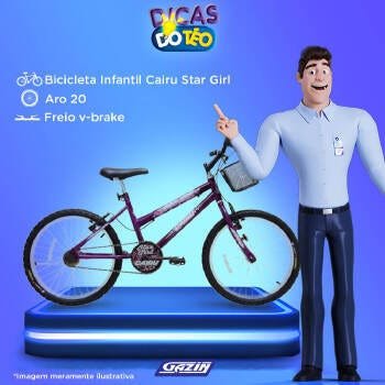 BICICLETA CAIRU ARO 20 MTB FEM STAR GIRL - 319701 - / 2 - 3