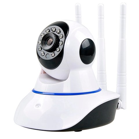 Câmera IP 3 Antenas Wifi Wireless Ptz HD Visão Noturna