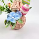 Ver imagem 6 de Arranjo De Páscoa Para Mesa Casal Coelho Rosa 15x13x10cm