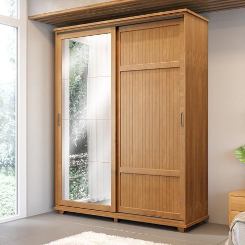 Guarda Roupa 2 Portas Madeira Maciça Atenas Móveis Cavazotto