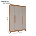Ver imagem 3 de Guarda-roupa Infantil 4 Portas 3 Gavetas Alice Espreso Móveis