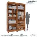 Ver imagem 5 de Guarda-roupa Infantil 4 Portas 3 Gavetas Alice Espreso Móveis