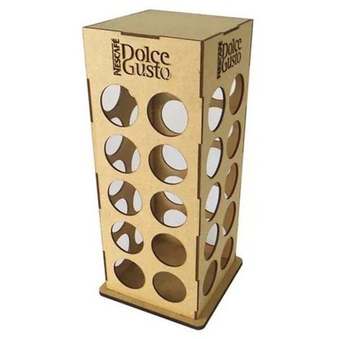 Porta Cápsulas Torre de Mdf Dolce Gusto com 40 Espaços Tam:18x18x36cm Cod:pc002