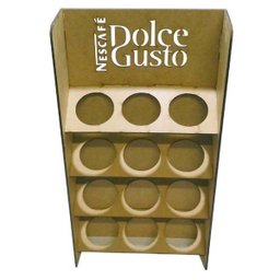 Porta Cápsulas Display de Mdf Dolce Gusto com 12 Espaços Tam:19x7x35cm Cod:pc003 - 1