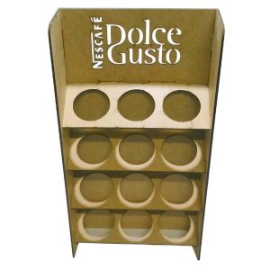 Porta Cápsulas Display de Mdf Dolce Gusto com 12 Espaços Tam:19x7x35cm Cod:pc003