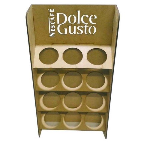 Porta Cápsulas Display de Mdf Dolce Gusto com 12 Espaços Tam:19x7x35cm Cod:pc003