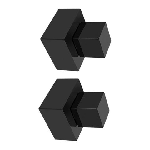 Acabamento Para Registro Quadrado ABS Preto Gaveta Kit 2 PÇS