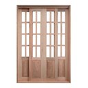 Ver imagem 1 de Porta Balcão de Correr Madeira Padrão Cedro Meia Almofada Reto Bat.14cm - 2.15ax1.20l