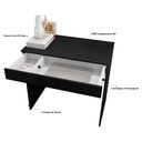 Ver imagem 3 de Mesa Escrivaninha Estudo Loft Minimalista BP 100% MDF 80cm com 01 Gaveta Preto - Desk Design