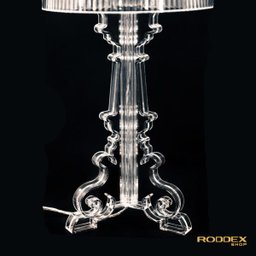 Abajur Polaris Bourgie Acrílico Transparente Mesa Sala Quarto - 6