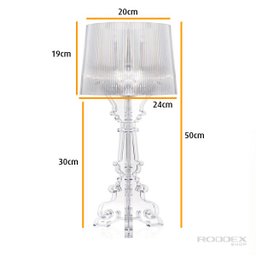 Abajur Polaris Bourgie Acrílico Transparente Mesa Sala Quarto - 3