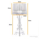 Ver imagem 3 de Abajur Polaris Bourgie Acrílico Transparente Mesa Sala Quarto
