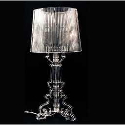 Abajur Polaris Bourgie Acrílico Transparente Mesa Sala Quarto - 2