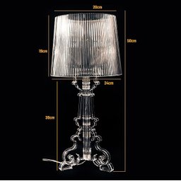 Abajur Polaris Bourgie Acrílico Transparente Mesa Sala Quarto - 5