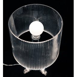 Abajur Polaris Bourgie Acrílico Transparente Mesa Sala Quarto - 7