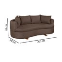 Ver imagem 3 de Sofa 4 Lugares Veludo M-204 2m Living Estofados Martins