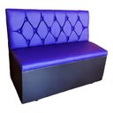 Ver imagem 1 de Poltrona Sofá Booth 1.10m Acento e Encosto Roxo Capitone a Mão Sku_177