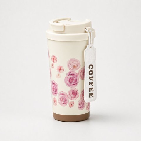 Caneca Térmica Ms-941 500ml Inox:Rosas