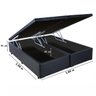 Cama Box Baú Bipartida King Medida Especial Corino Preto 186x198 - 2