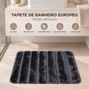 Ver imagem 5 de Tapete Piso de Banheiro Europeu 1 Peça Antiderrapante Macio Fácil de Lavar Chumbo