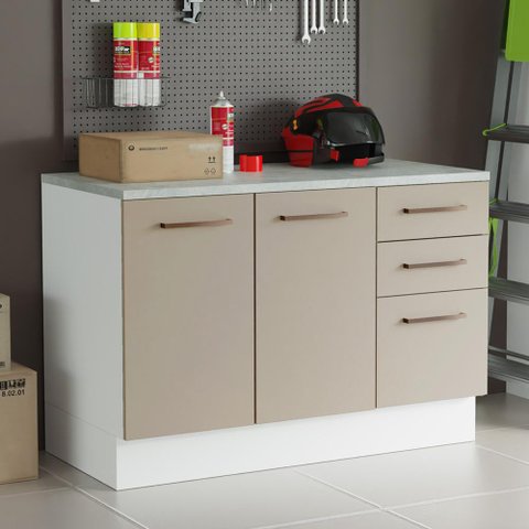 Balcão Multiuso 120cm 2 Portas 3 Gavetas Agata Madesa