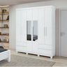 Guarda-Roupas Zeus 6 portas C/esp E C/pes Pvc Branco 2.3 Móveis Lopas - 2